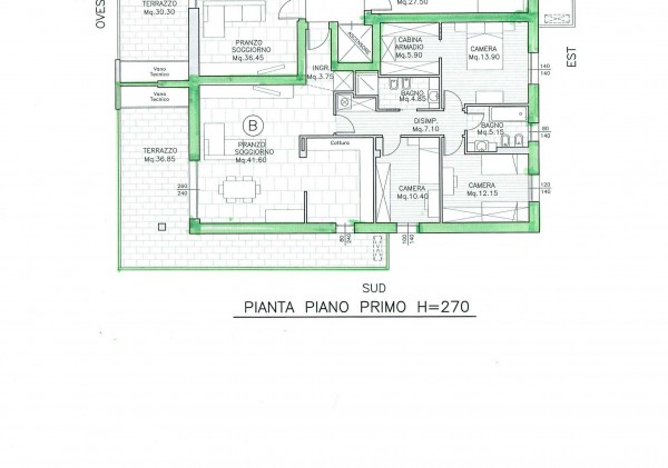Appartamento in vendita a Padova, Voltabarozzo, Con giardino, 168 mq - Foto 2
