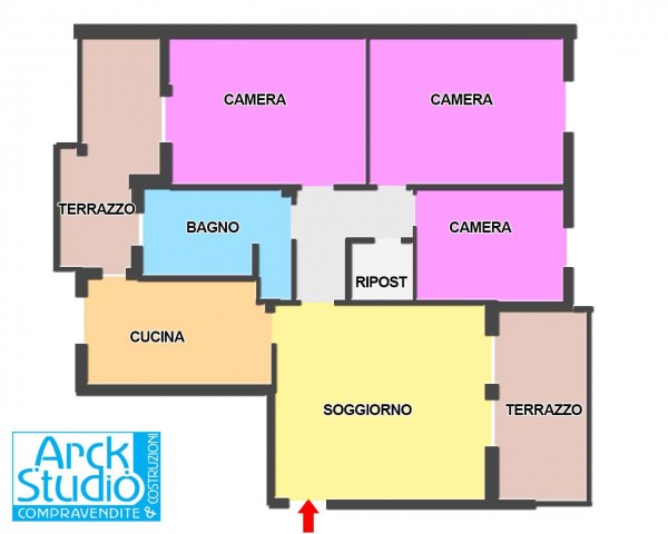Appartamento in vendita a Cassano d'Adda, Annunciazione, Con giardino, 117 mq - Foto 3