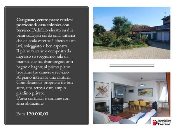 Casa indipendente in vendita a Carignano, Centrale, Con giardino, 180 mq - Foto 6