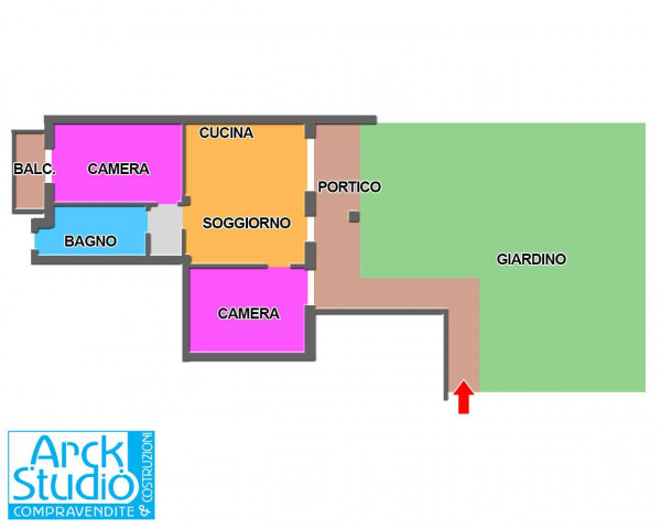 Appartamento in vendita a Cassano d'Adda, C.ne S.pietro, Con giardino, 91 mq - Foto 4